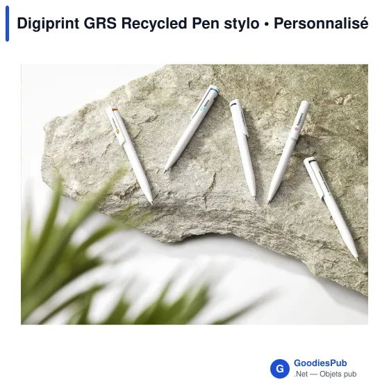 Stylo à bille personnalisable en ABS recyclé avec logo - Digiprint GRS - Image 8
