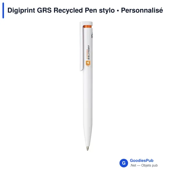 Stylo à bille personnalisable en ABS recyclé avec logo - Digiprint GRS - Image 9