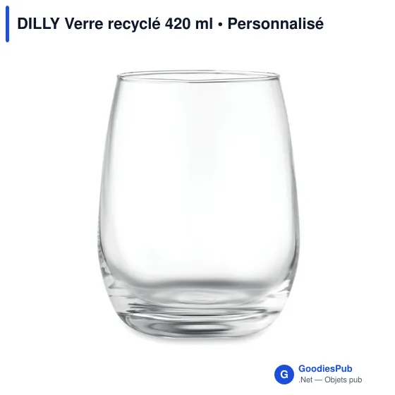 DILLY Verre recyclé 420 ml - Image 1
