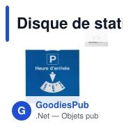 Disque de stationnement personnalisable en carton avec logo - Modèle France - Miniature 1