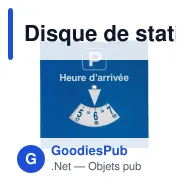 Disque de stationnement personnalisable en carton avec logo - Modèle France - Miniature 2