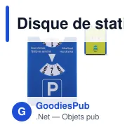 Disque de stationnement personnalisable à grattoir avec logo - Electric - Miniature 1