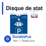 Disque de stationnement personnalisable à raclette avec logo - Modèle Europe - Miniature 1