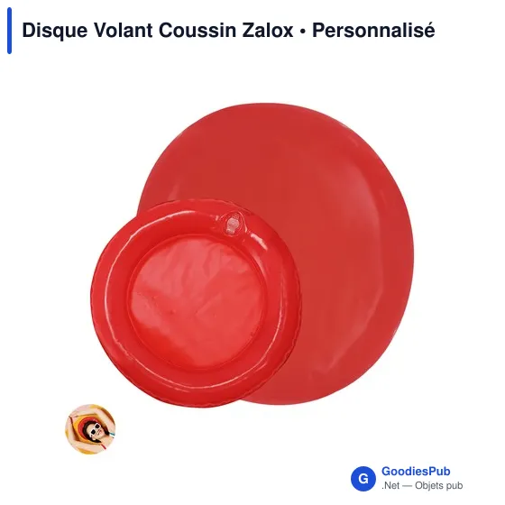 Disque volant personnalisable en PVC avec logo - Coussin Zalox - Image 2