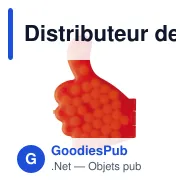 Distributeur de bonbons personnalisable en forme de pouce avec logo - Pouce - Miniature 3