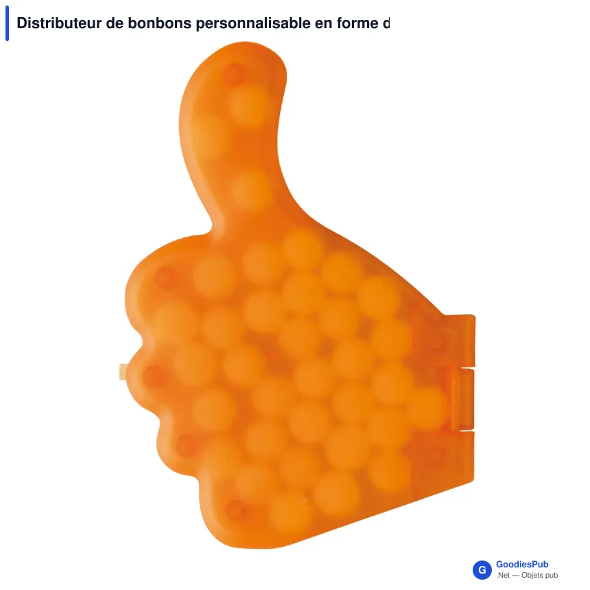 Distributeur de bonbons personnalisable en forme de pouce avec logo - Pouce - Image 4