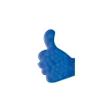 Variante Bleu givré - Distributeur de bonbons personnalisable en forme de pouce avec logo - Pouce