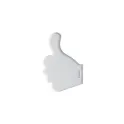 Variante Blanc - Distributeur de bonbons personnalisable en forme de pouce avec logo - Pouce