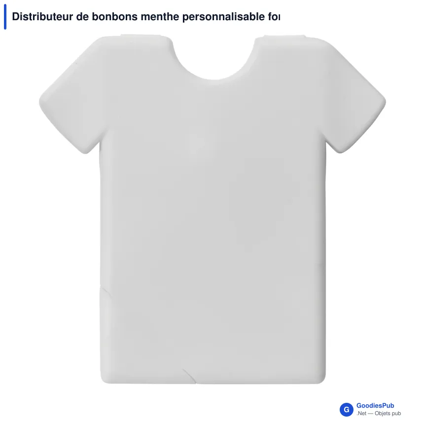 Distributeur de bonbons menthe personnalisable forme tee-shirt avec logo - Tee-shirt - Image 2