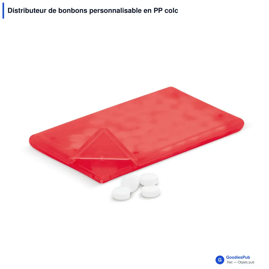 Distributeur de bonbons personnalisable en PP coloris givrés avec logo - Classique - Image 4