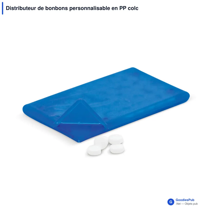 Distributeur de bonbons personnalisable en PP coloris givrés avec logo - Classique - Image 6