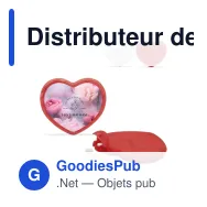 Distributeur de bonbons menthe personnalisable en forme de cœur avec logo - Cœur - Miniature 1