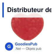 Distributeur de bonbons menthe personnalisable en forme de cœur avec logo - Cœur - Miniature 2
