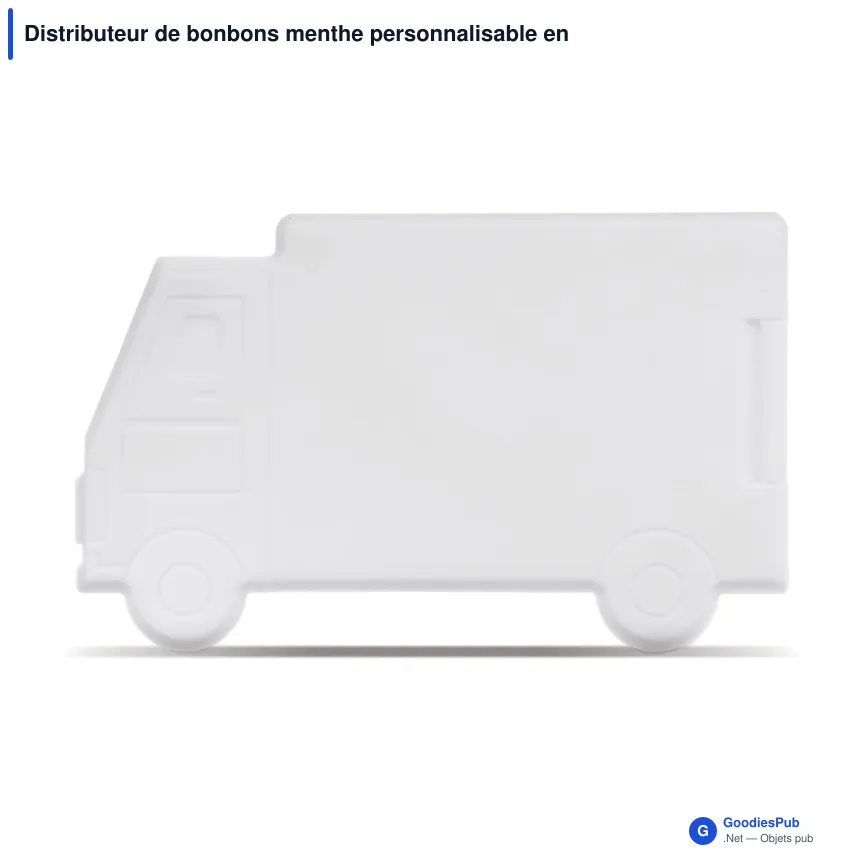 Distributeur de bonbons menthe personnalisable en forme de camion avec logo - Camion - Image 2