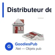 Distributeur de bonbons menthe personnalisable en forme de maison avec logo - Maison - Miniature 1