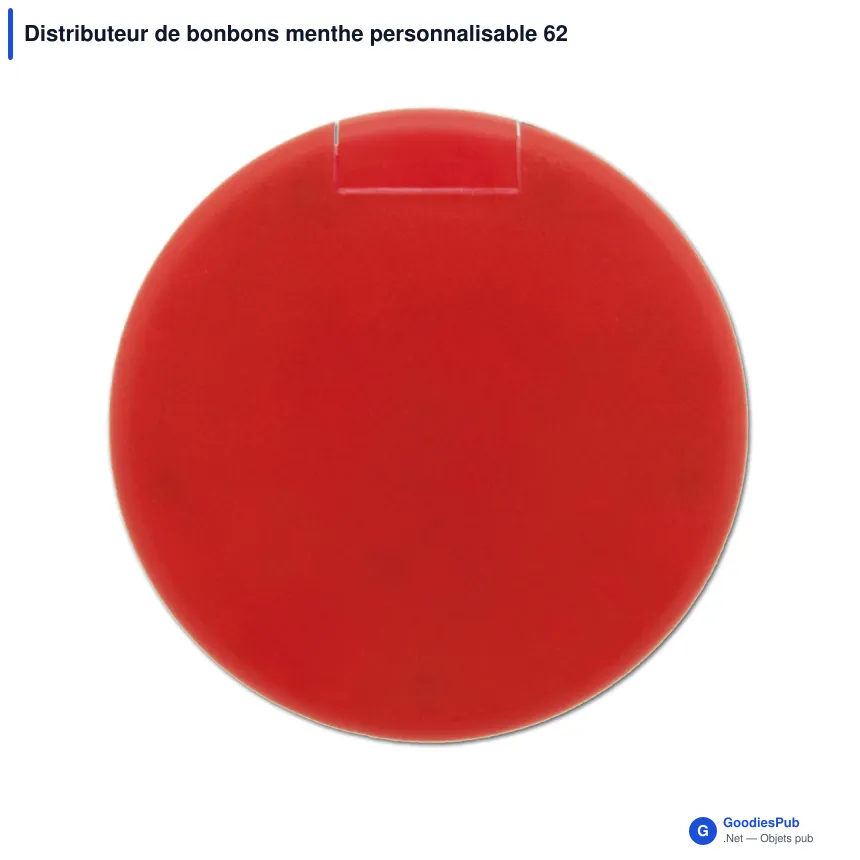 Distributeur de bonbons menthe personnalisable 62 mm avec logo - Givré - Image 4