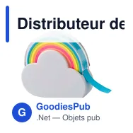 Distributeur de ruban mémo personnalisable avec logo - Nuage - Miniature 1