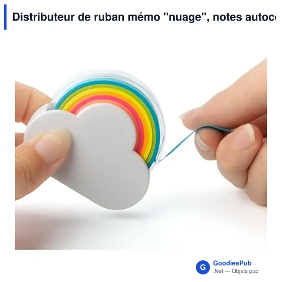 Distributeur de ruban mémo personnalisable avec logo - Nuage - Image 2
