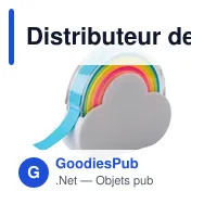 Distributeur de ruban mémo personnalisable avec logo - Nuage - Miniature 3