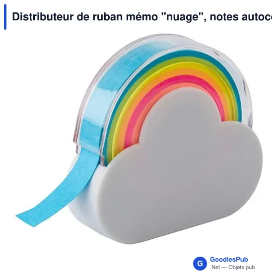 Distributeur de ruban mémo personnalisable avec logo - Nuage - Image 3