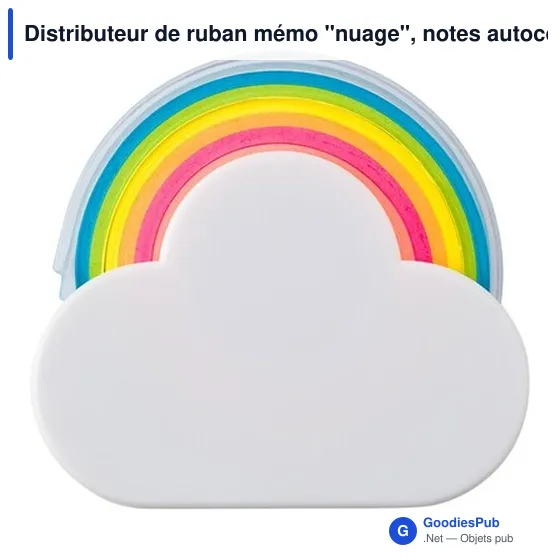 Distributeur de ruban mémo personnalisable avec logo - Nuage - Image 5