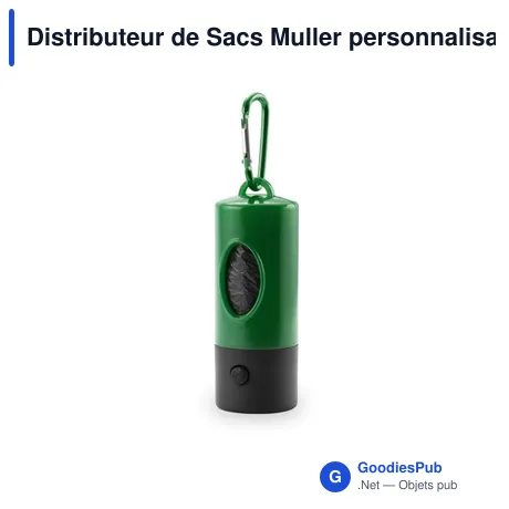 Distributeur de Sacs Muller personnalisable avec logo pour animaux