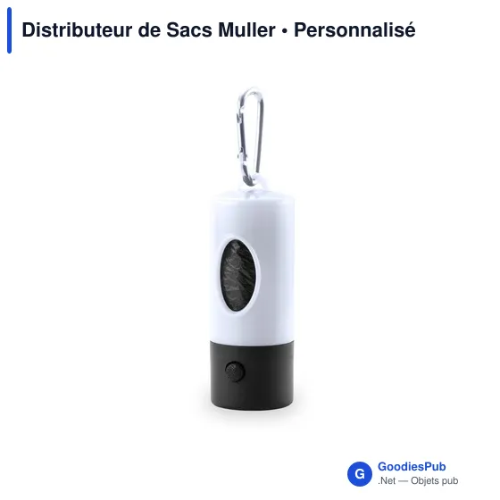 Distributeur de Sacs Muller personnalisable avec logo pour animaux - Image 5