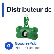 Distributeur de sacs personnalisable pour animaux avec logo - Miniature 1