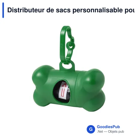 Distributeur de sacs personnalisable pour animaux avec logo