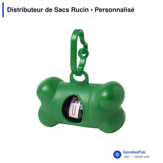 Distributeur de sacs personnalisable pour animaux avec logo - Image 1
