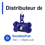 Distributeur de sacs personnalisable pour animaux avec logo - Miniature 4