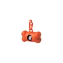 Variante orange - Distributeur de sacs personnalisable pour animaux avec logo
