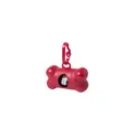 Variante rouge - Distributeur de sacs personnalisable pour animaux avec logo