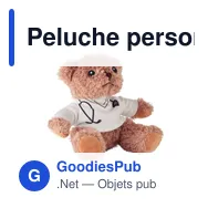 Peluche personnalisable DOC Ours en peluche docteur avec logo - Miniature 2