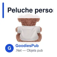 Peluche personnalisable DOC Ours en peluche docteur avec logo - Miniature 3