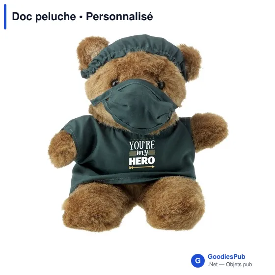 Ours en peluche personnalisable avec logo - Doc peluche - Image 1