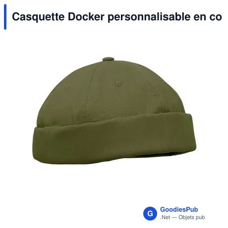 Casquette Docker personnalisable en coton avec logo