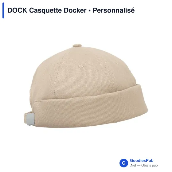 Casquette Docker personnalisable en coton avec logo - Image 11