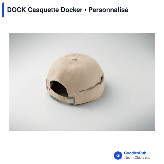 Casquette Docker personnalisable en coton avec logo - Image 12