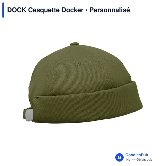 Casquette Docker personnalisable en coton avec logo - Image 5