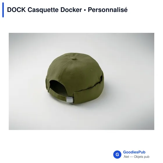 Casquette Docker personnalisable en coton avec logo - Image 6