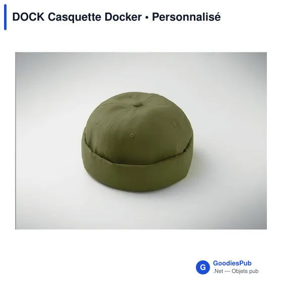 Casquette Docker personnalisable en coton avec logo - Image 7