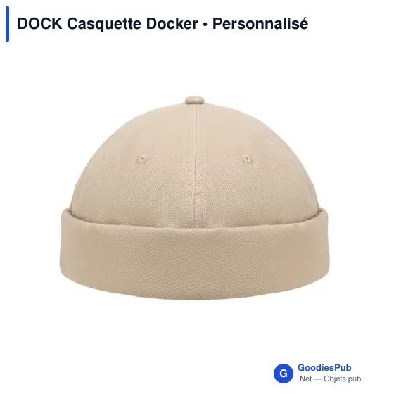 Casquette Docker personnalisable en coton avec logo - Image 9
