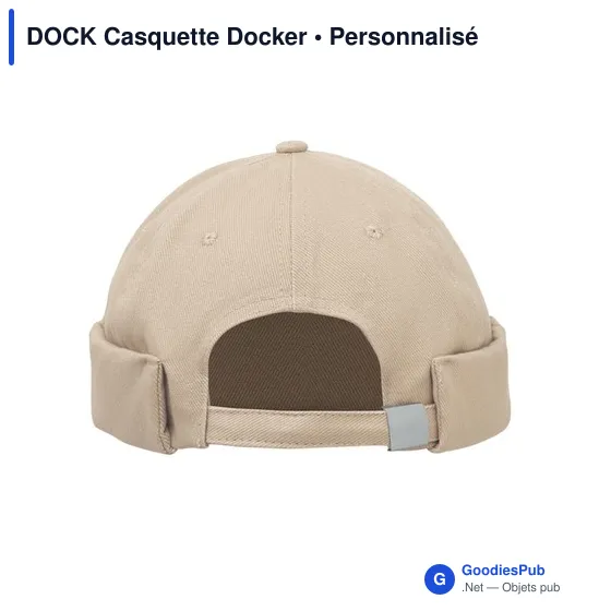 Casquette Docker personnalisable en coton avec logo - Image 10