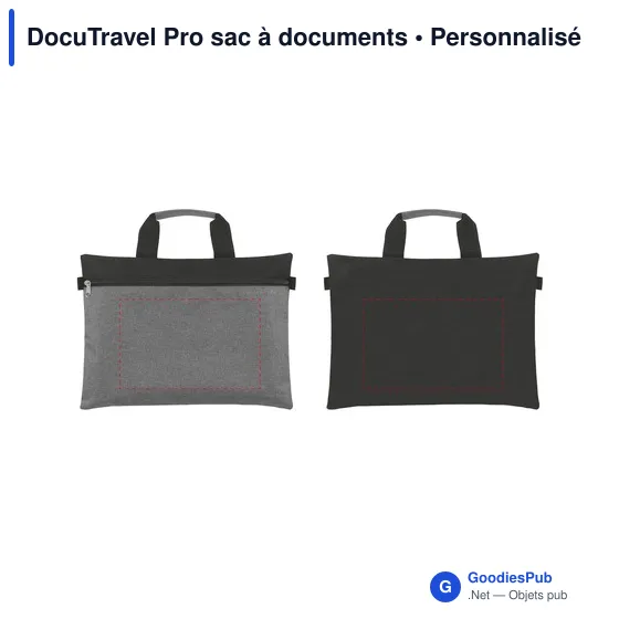 Sac à documents personnalisable DocuTravel Pro avec logo - Image 3