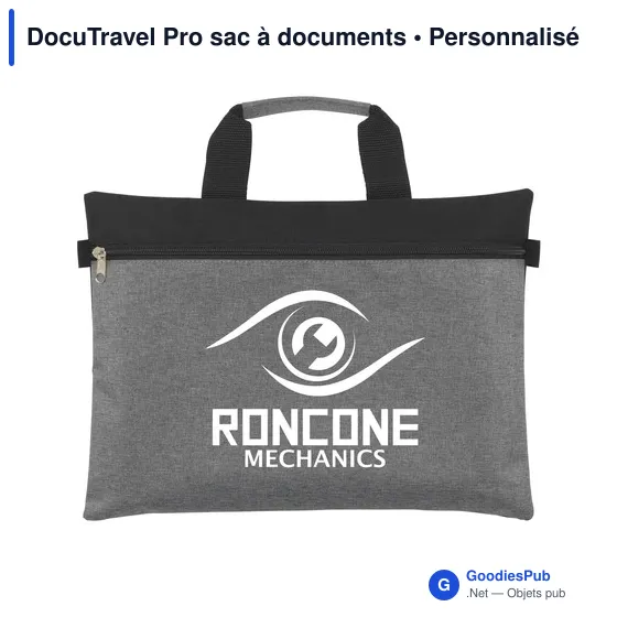 Sac à documents personnalisable DocuTravel Pro avec logo - Image 4
