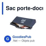 Sac porte-documents personnalisable DocuTravel avec logo - Miniature 2