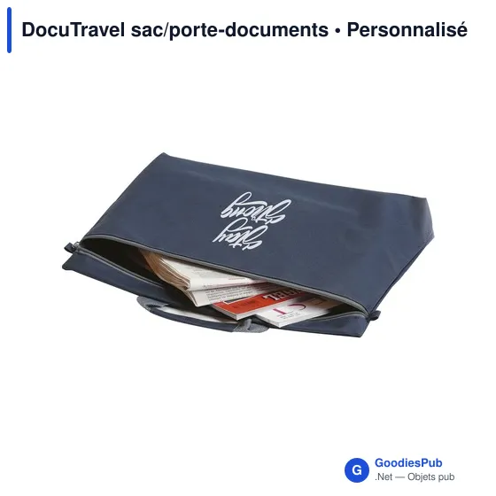 Sac porte-documents personnalisable DocuTravel avec logo - Image 2