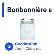 Bonbonnière en verre personnalisable pour objets publicitairesavec logo - Miniature 2