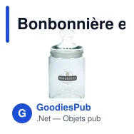 Bonbonnière en verre personnalisable pour objets publicitairesavec logo - Miniature 3